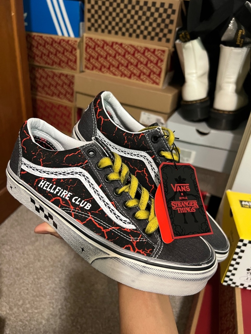 Vans Stranger Things - Black, Red & Yellow